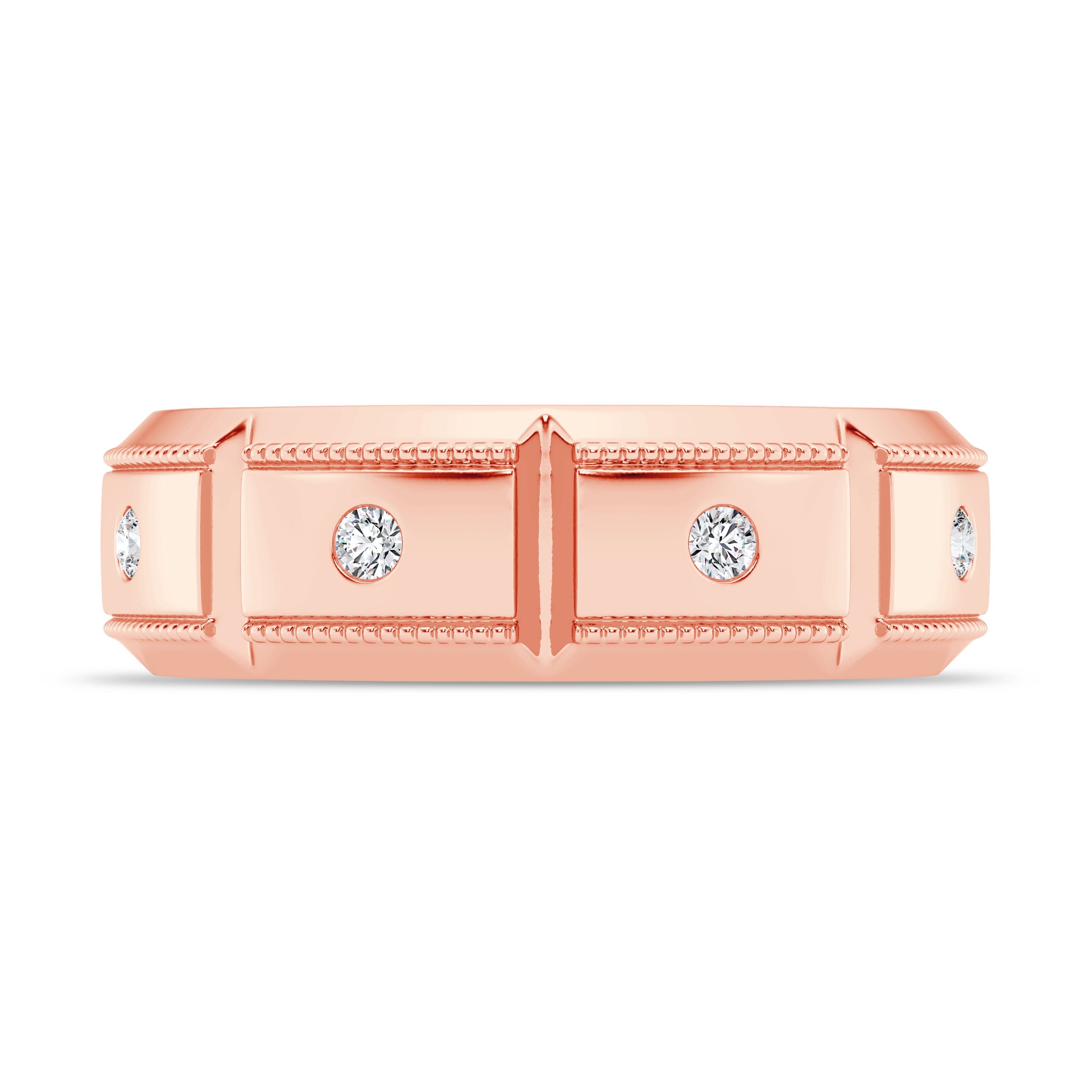 Milgrain Brick Lab Diamond Eternity Band (6.8mm)