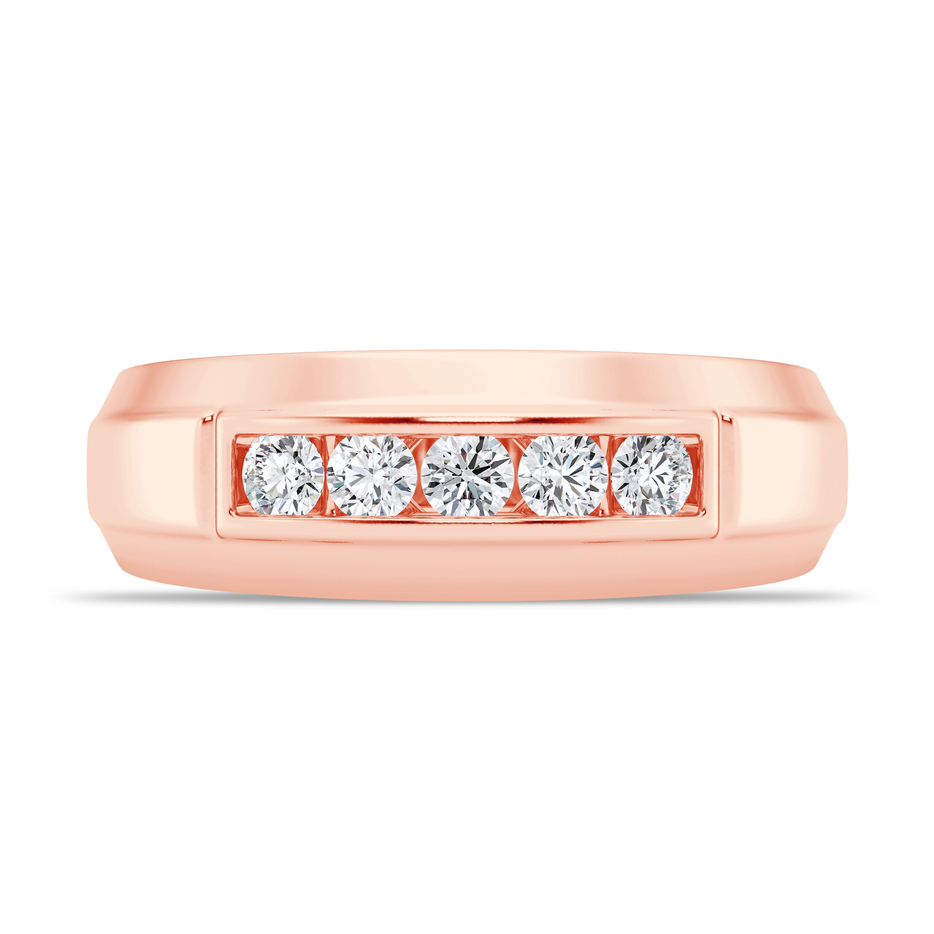 Raised Channel-Set Diamond Band (7mm)