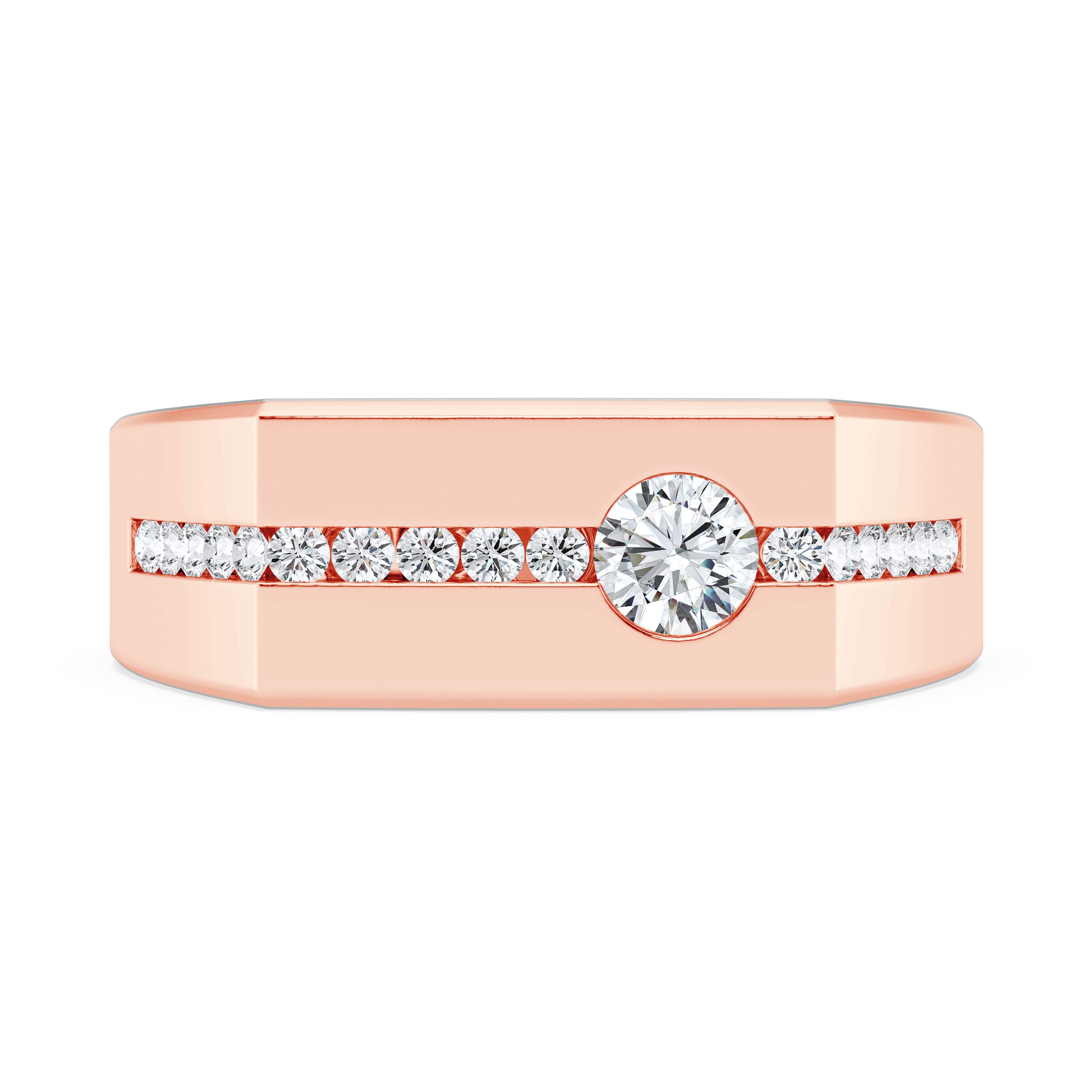 Angled Pavé Diamond Band (7.5mm)