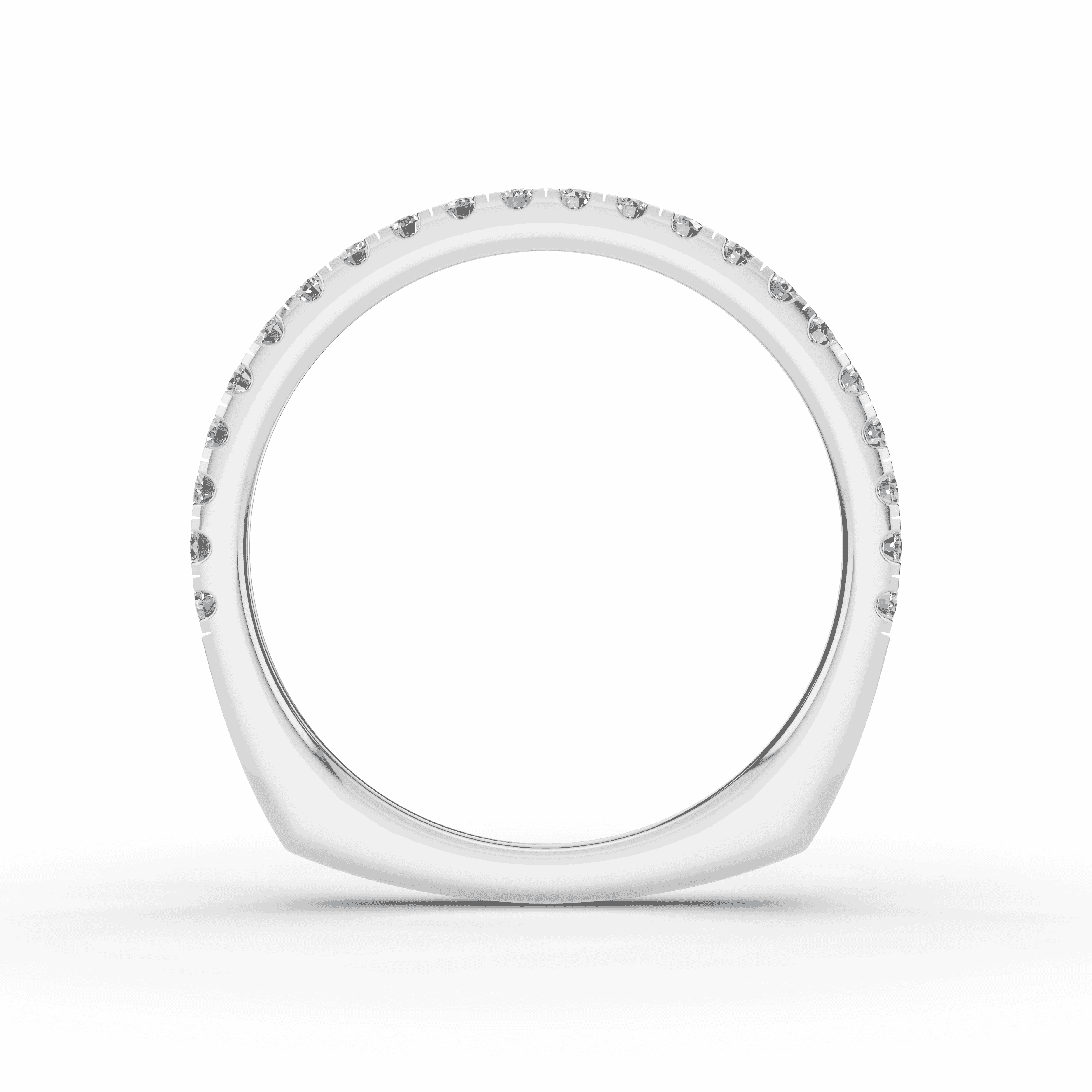 14K White Gold Tradition Pavé Lab Euroshank Band (¼ ct. tw.)
