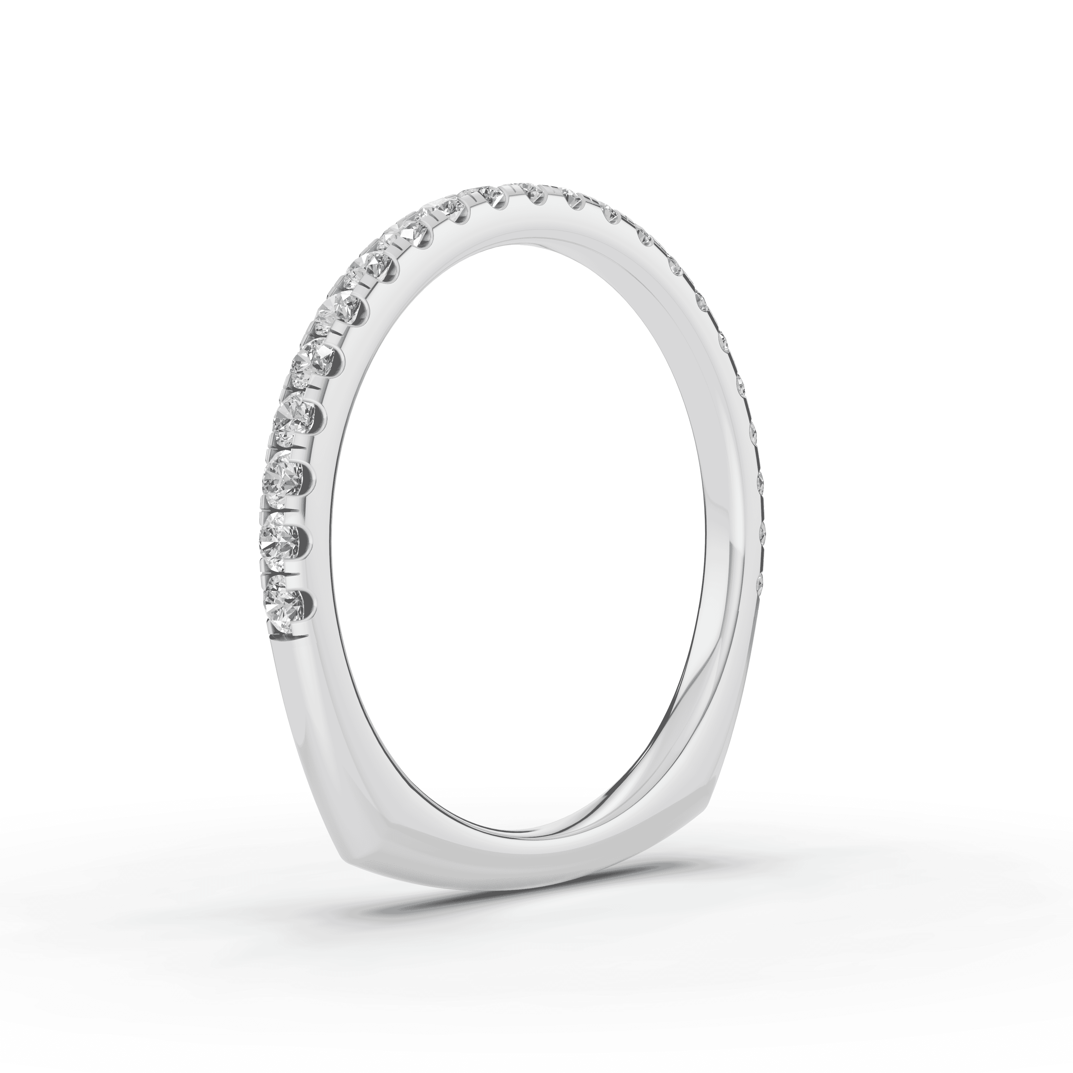 14K White Gold Tradition Pavé Lab Euroshank Band (¼ ct. tw.)