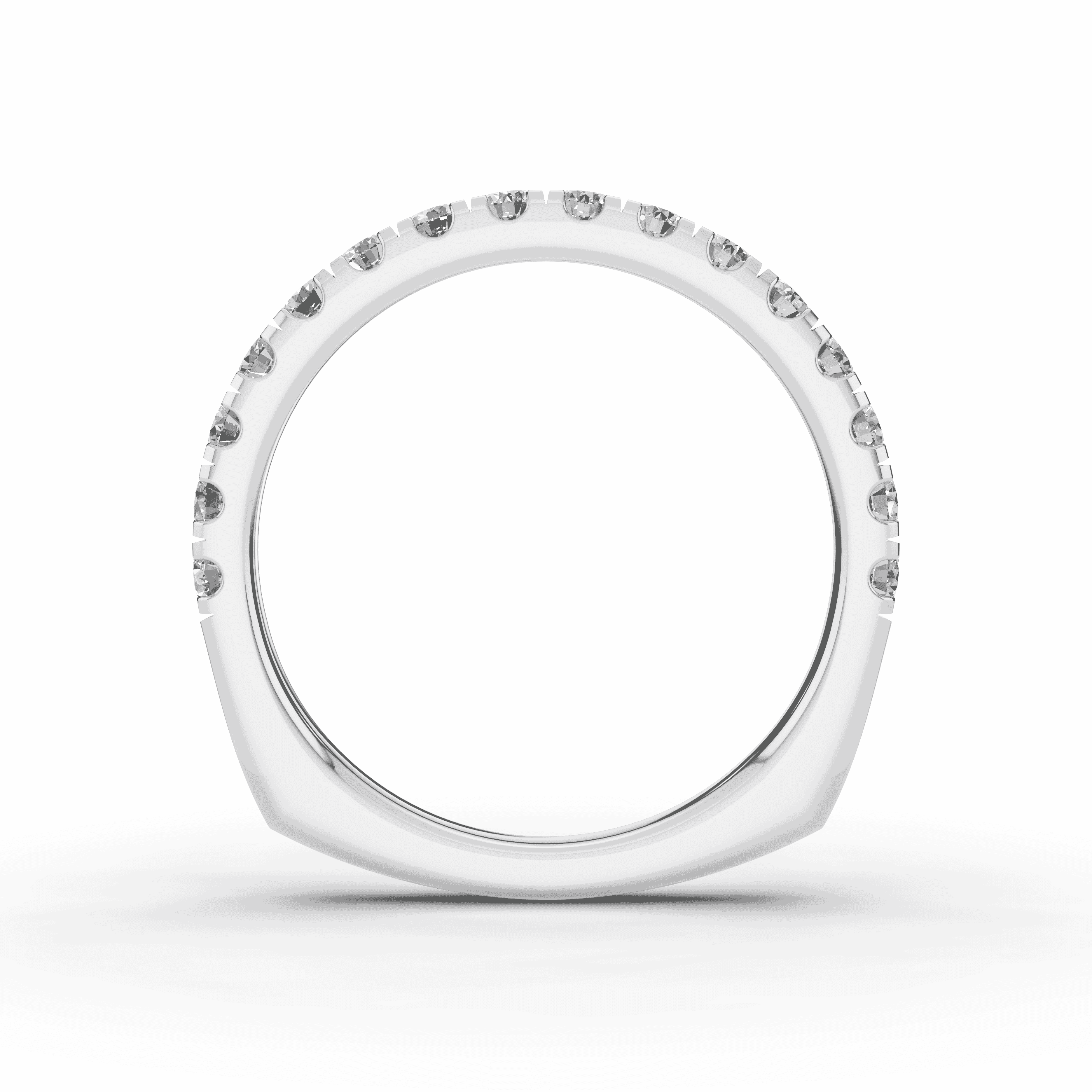14K White Gold Tradition Pavé Euroshank Band (½ ct. tw.)