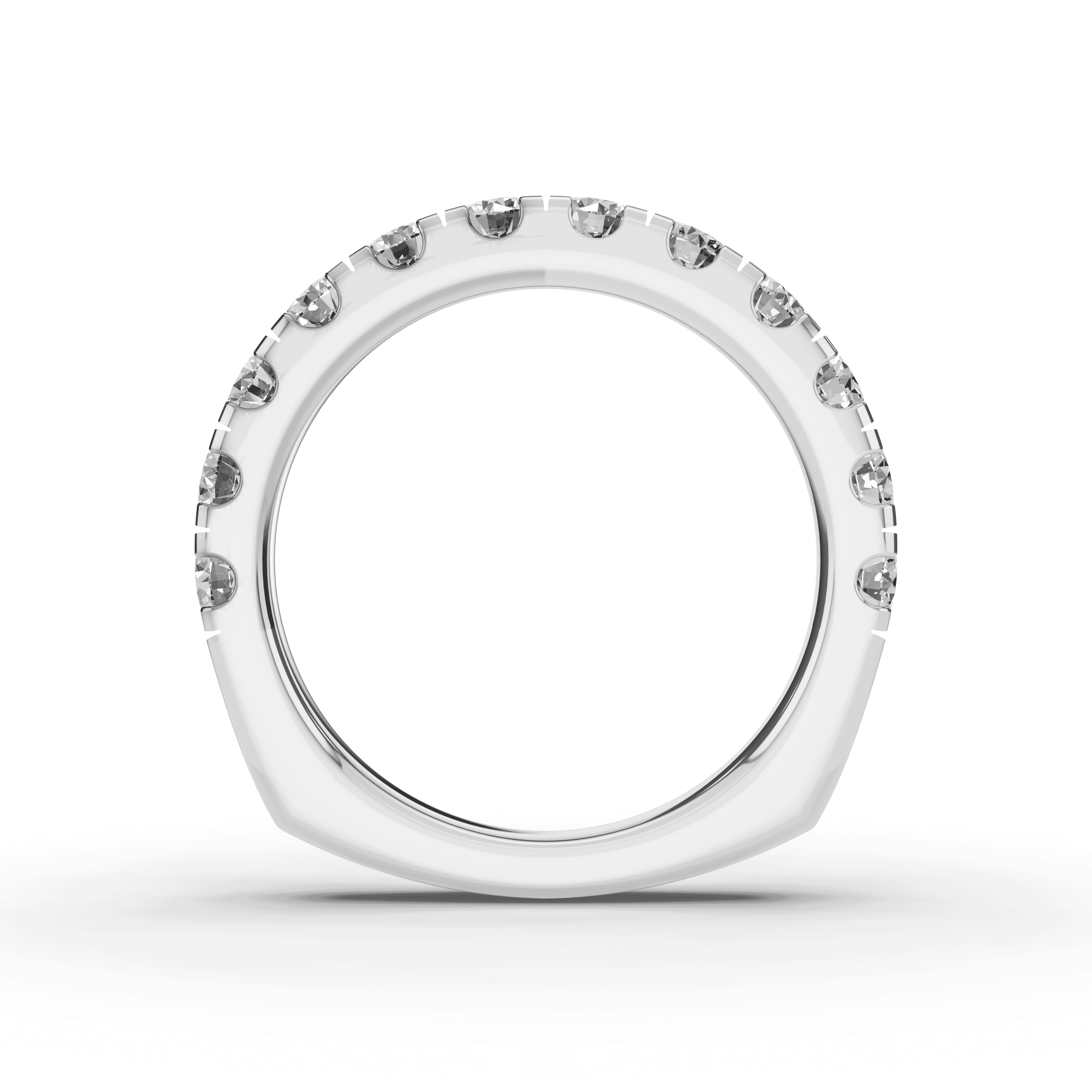 14K White Gold Tradition Pavé Euroshank Band (1.20 ct. tw.)