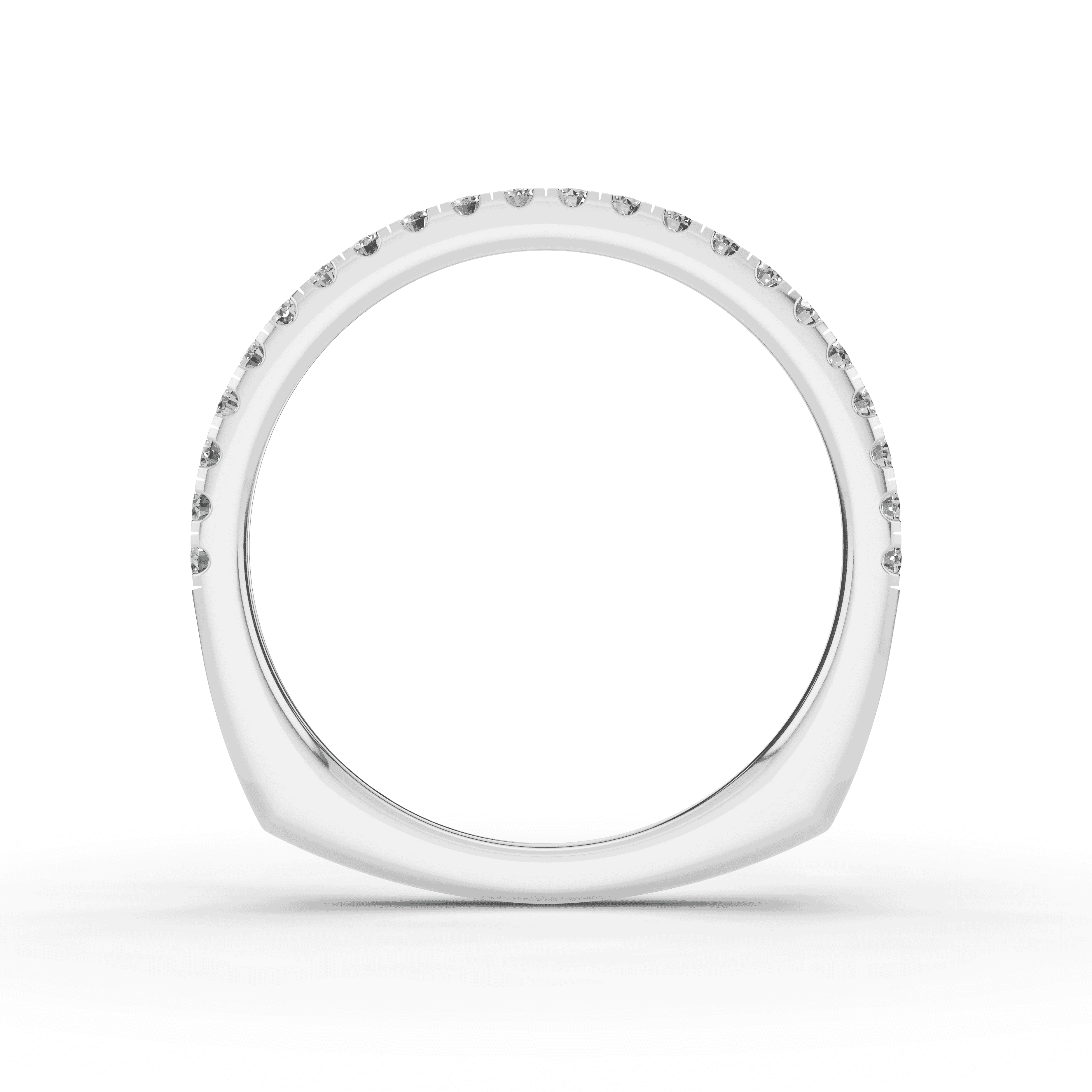 14K White Gold Tradition Pavé Euroshank Wedding Band (¼ ct. tw.)