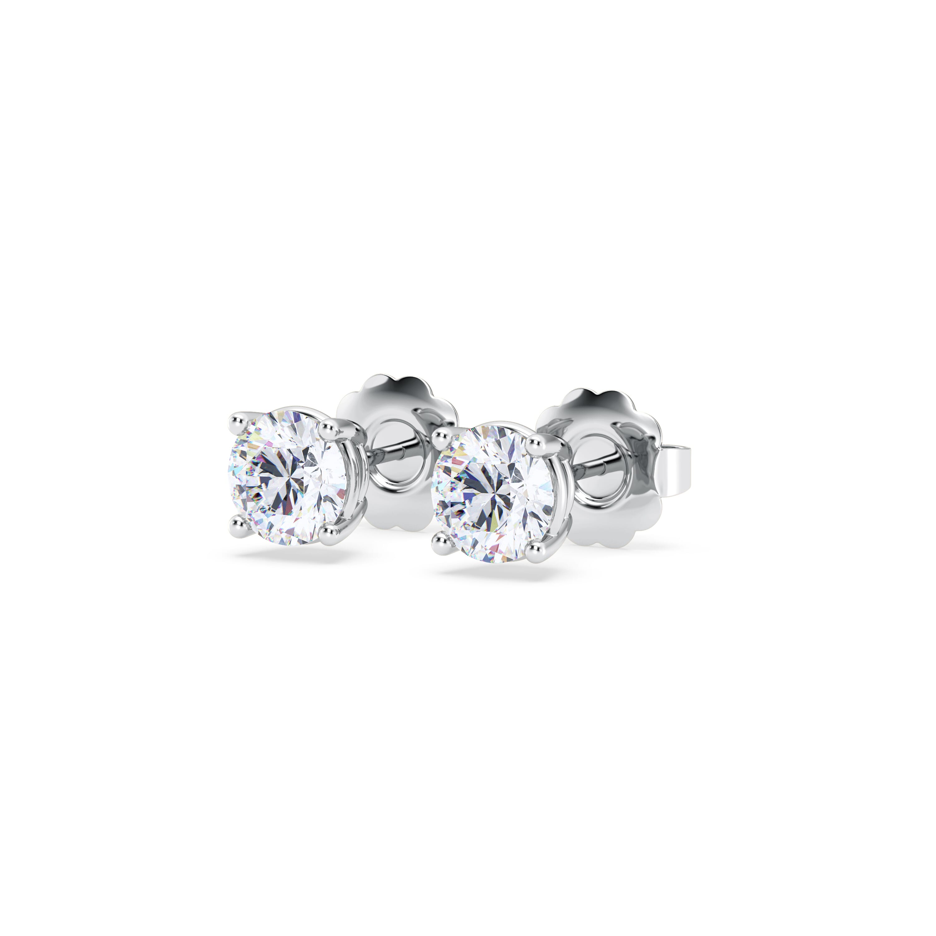 Lab Diamond Silver Stud Earrings (1.00 ct. tw.)
