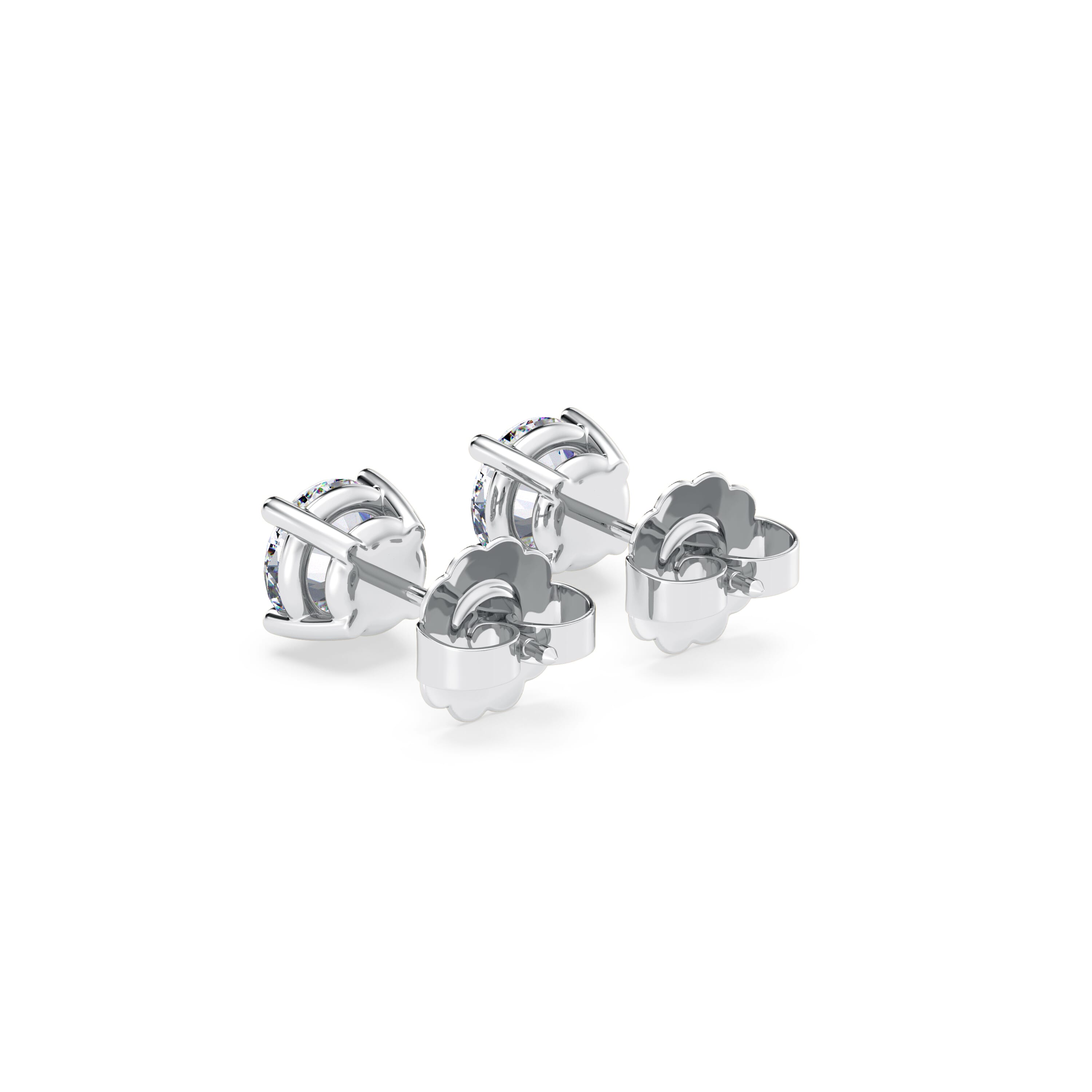 Lab Diamond Silver Stud Earrings (1.00 ct. tw.)
